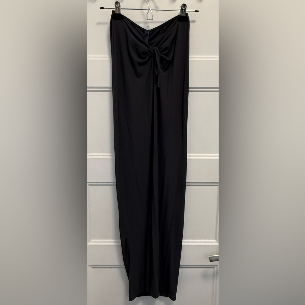 SKIMS Black Maxi Skirt in graphite
